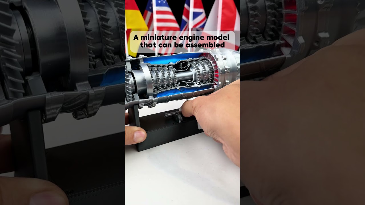 A miniature engine model that can be assembled #miniengine #model #enginemodel #engine #turbofan