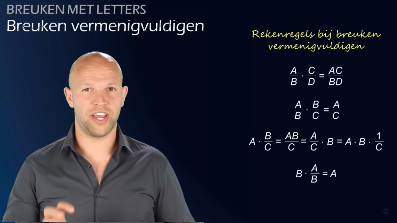 Breuken met letters - breuken vermenigvuldigen (havo/vwo A) - WiskundeAcademie