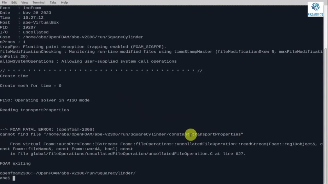 OpenFOAM Chapter 4 (Section 8): Build Files (fvSchemes, fvSolution, transportProperties) + Set Re
