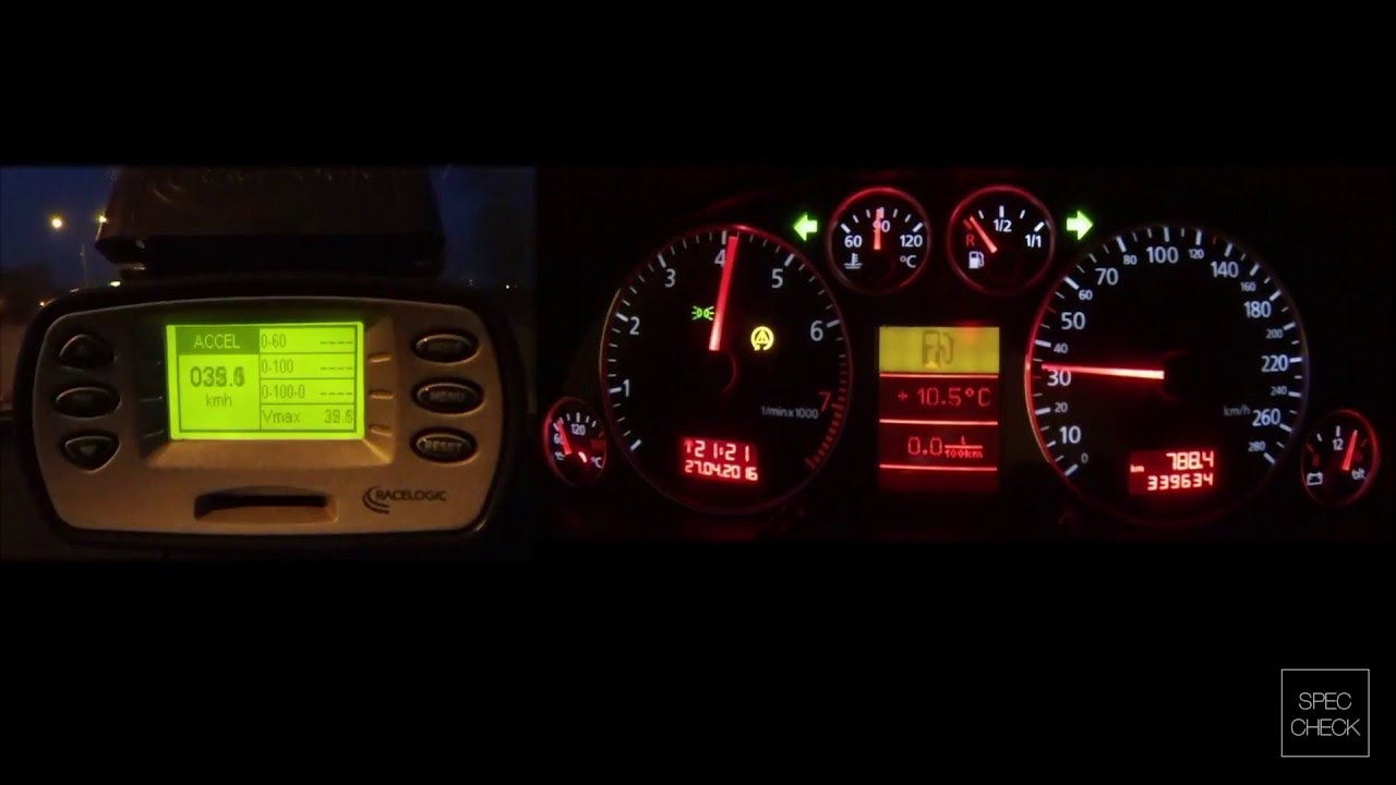 Audi A6 C5 2.7T 370+ HP  Quattro 6MT 0-100 racelogic acceleration, 402m