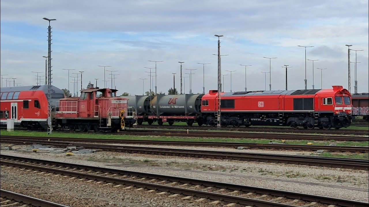Dieselparadies - Bahnhof Mühldorf, DB Cargo im Rangierbahnhof, Regionalzüge der SOB mit 218 und 245 