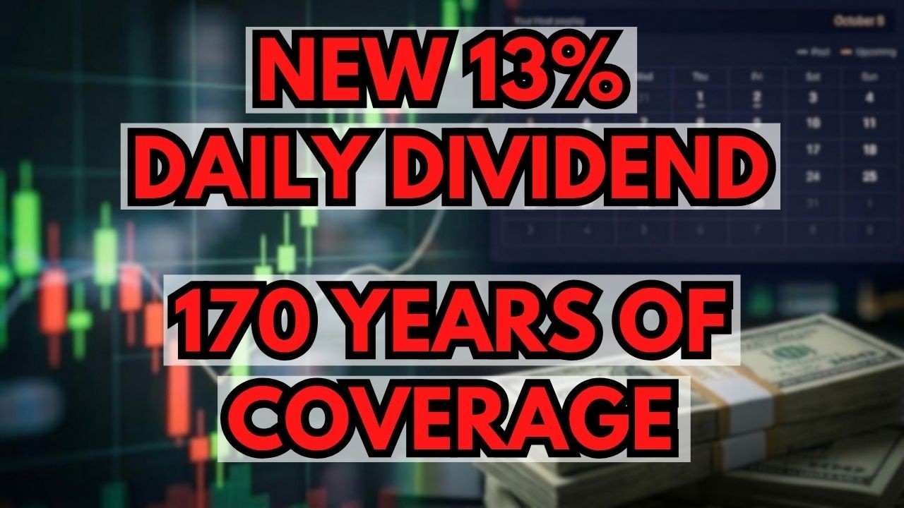 Эта новая акция с ежедневными дивидендами 13% обещает 170 лет покрытия