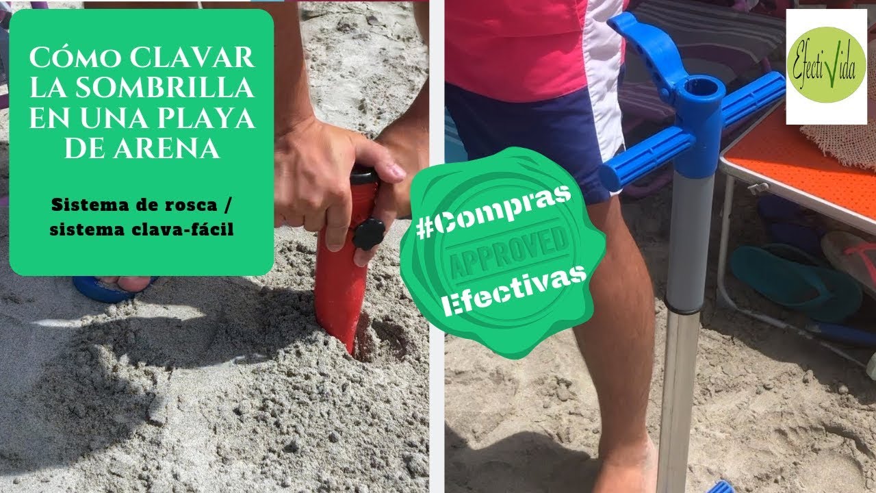 Cómo clavar la sombrilla en la playa