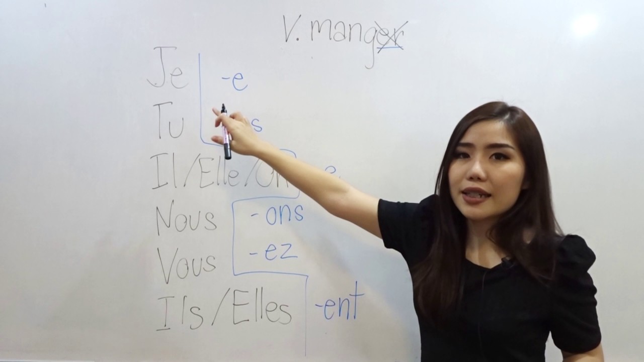 การกระจายคำกริยาในภาษาฝรั่งเศสที่ลงท้ายด้วย  -er อย่างง่าย