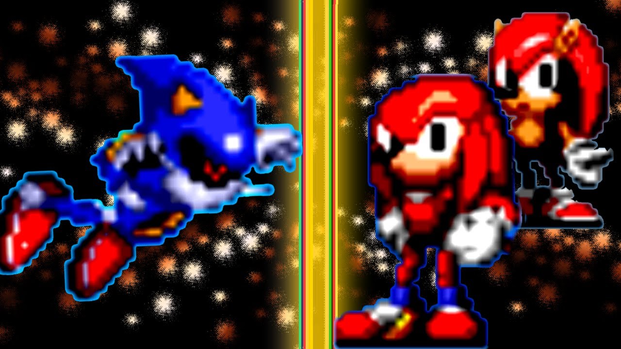 Knuckles & Mighty vs Metal Sonic (Sonic Sprite Animation)