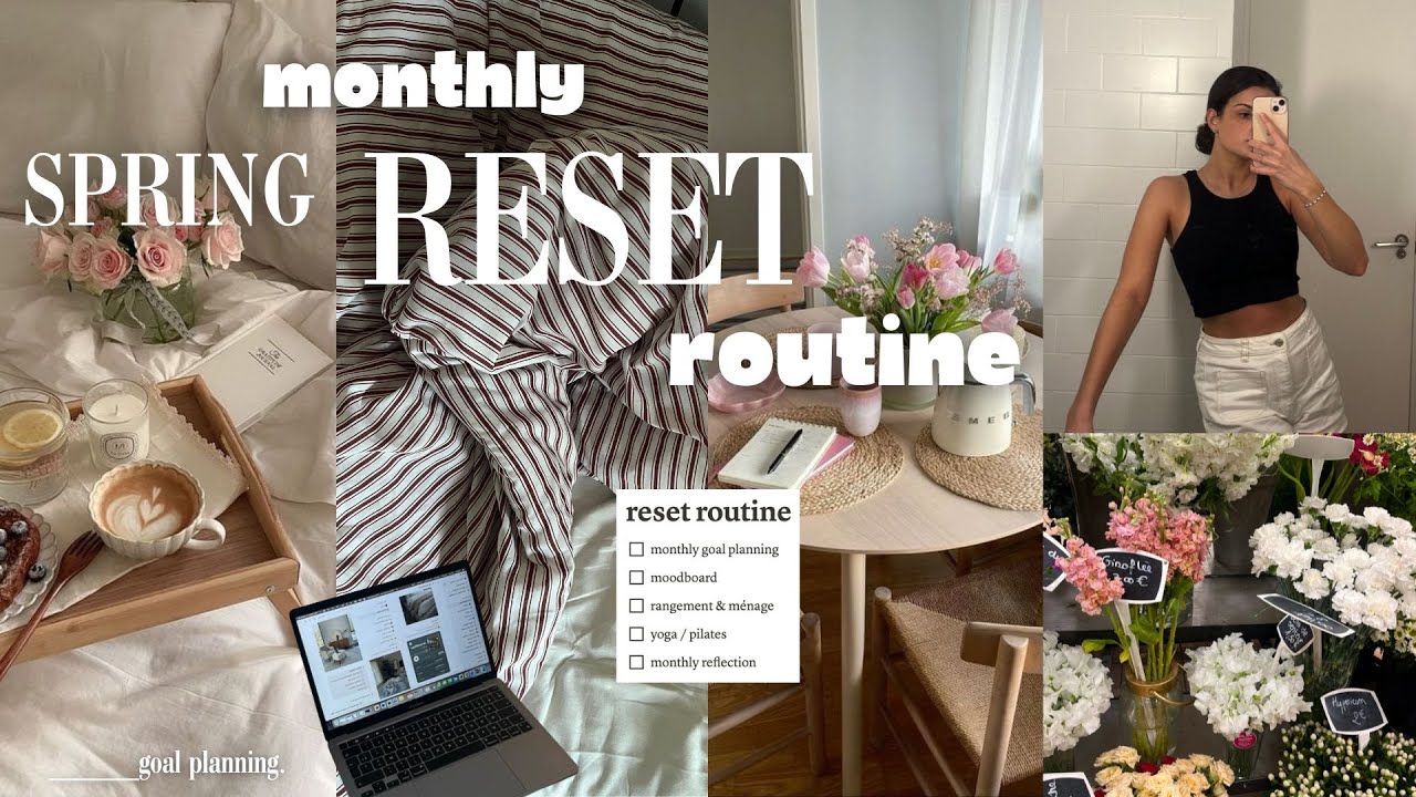 MONTHLY RESET ROUTINE PRODUCTIVE✨ | organisation & motivation, rangement, goal planning, self care