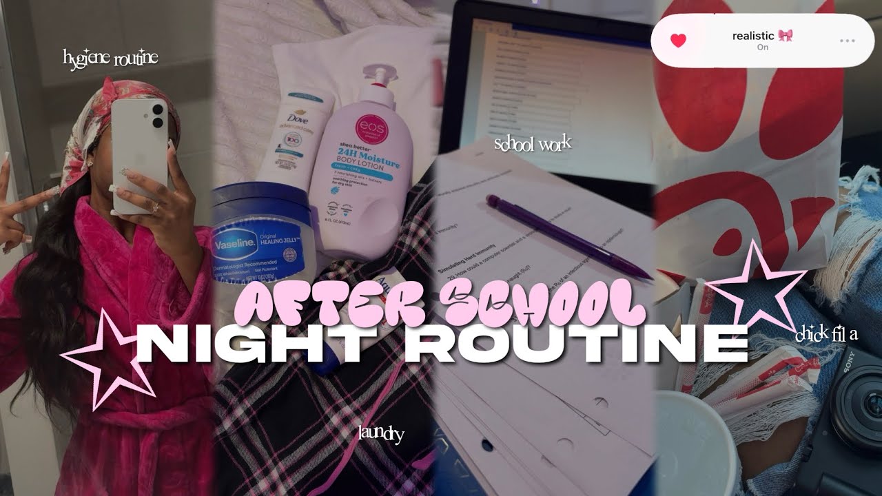 *REALISTIC* AFTER SCHOOL NIGHT ROUTINE ☆ chick fil a, school work, laundry hygiene, baking…etc.