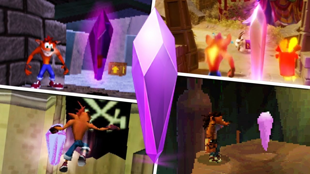 Evolution of Crystal in Crash Bandicoot Games