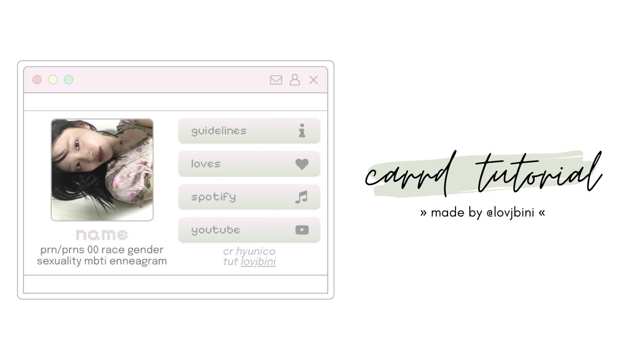 interactive but minimalist carrd tutorial — © hyunico