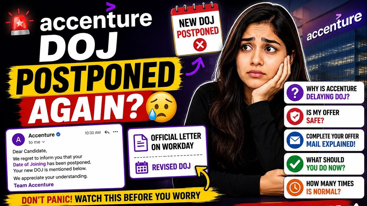 Accenture Joining Delayed Again? 🚨 Don't Panic! | DOJ Extension, Workday Update & Next Steps