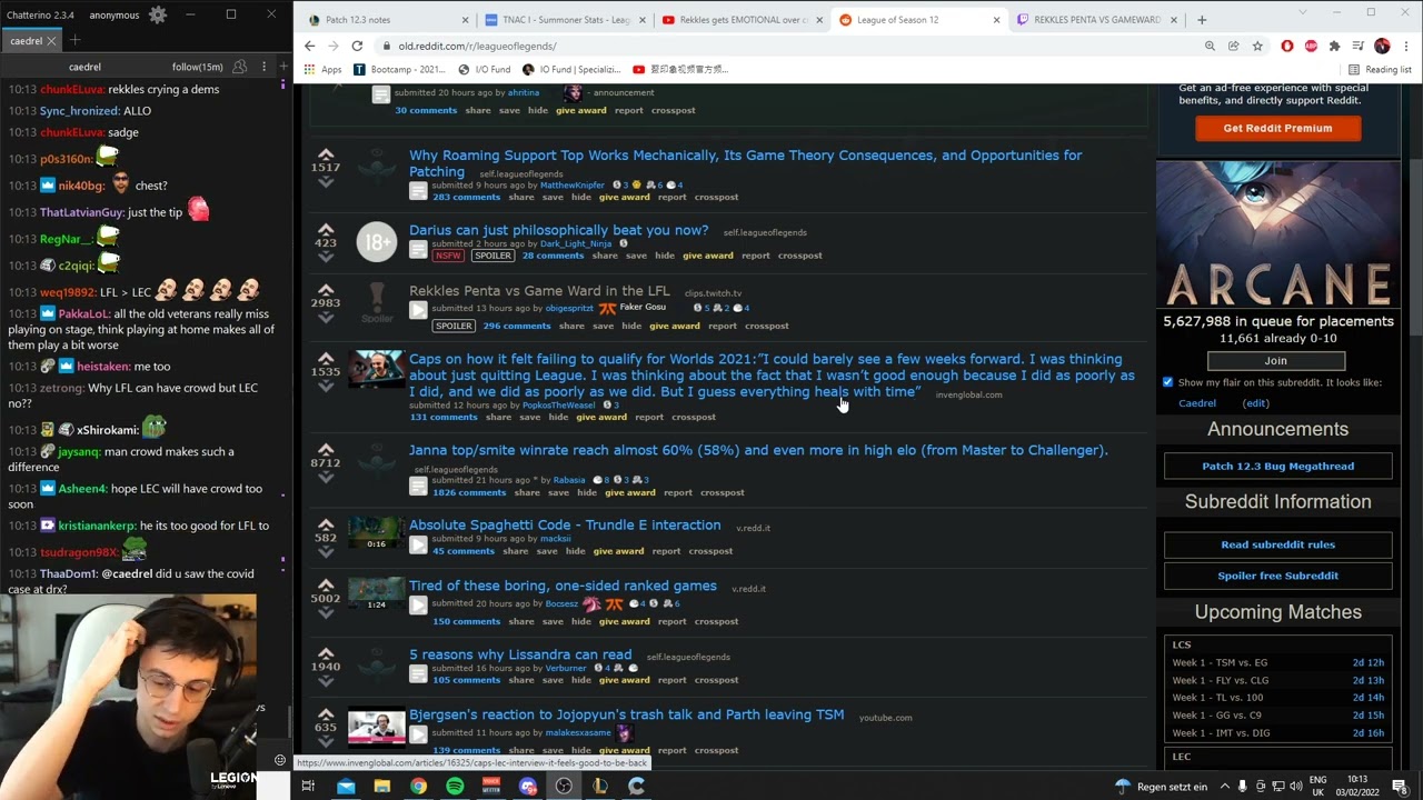 Caedrel reacts on Caps failing to quilify to worlds 2021