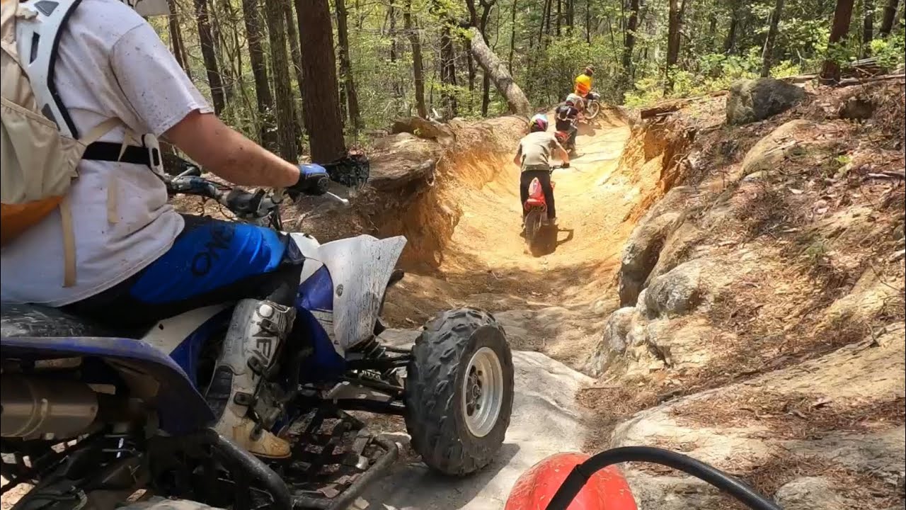 Riding the most difficult trail at brown mountain ohv (Stubby’s first time here)