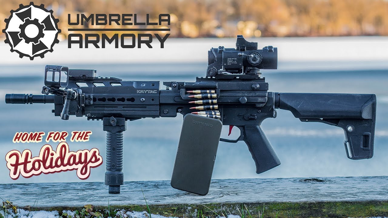 UMBRELLA ARMORY KRYTAC LMG !! Airsoft SANTA Gameplay !!