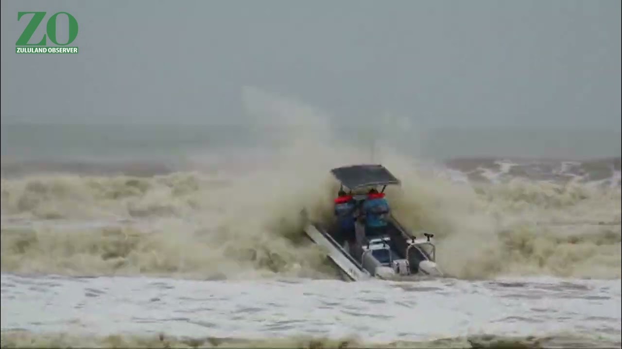 Ski boat flips at St Lucia