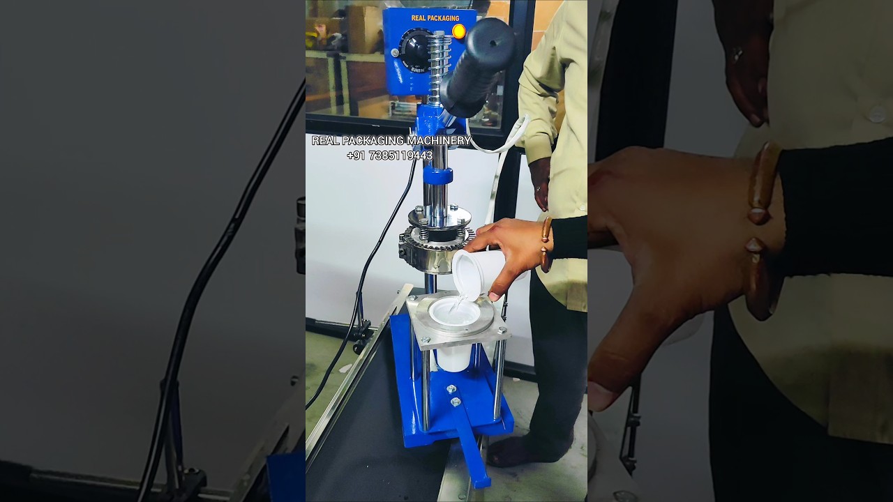 Manual Foil Glass Packing Machine | Foil Sealing Machine #glasspacking #foilpacking #waterglass