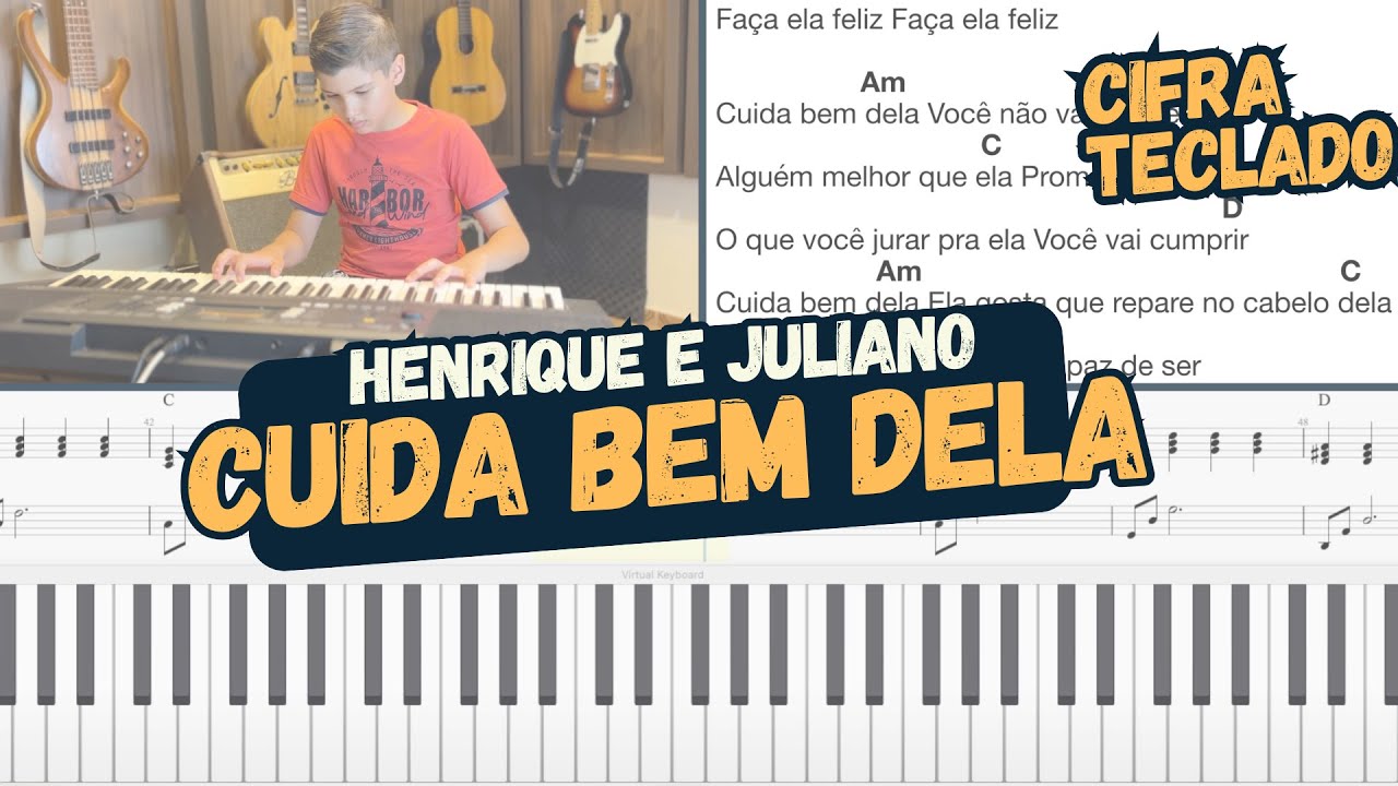 Cuida bem dela | Aprenda no Teclado | Henrique e Juliano