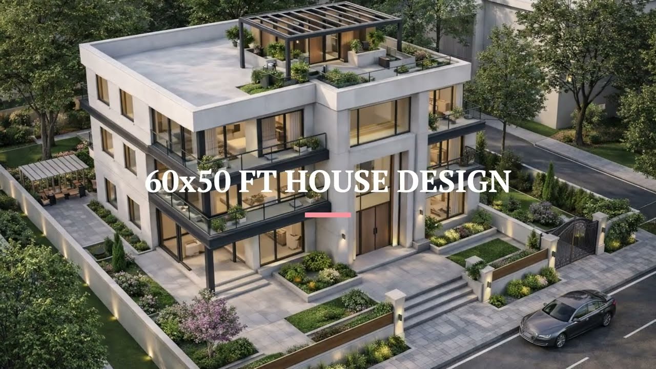60 Feet Front Luxury House Design | North Facing Modern Home | 3D Tour