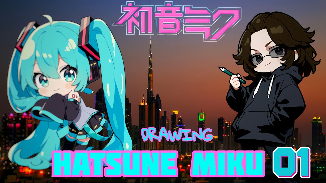 HOW TO DRAW (HATSUNE MIKU)🎤🎶 STEP BY STEP EASY TUTORIAL ✨️ 
