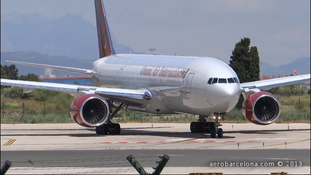 [FULL HD] Omni Air International 777-222 & 767-300 take-off Barcelona-El Prat