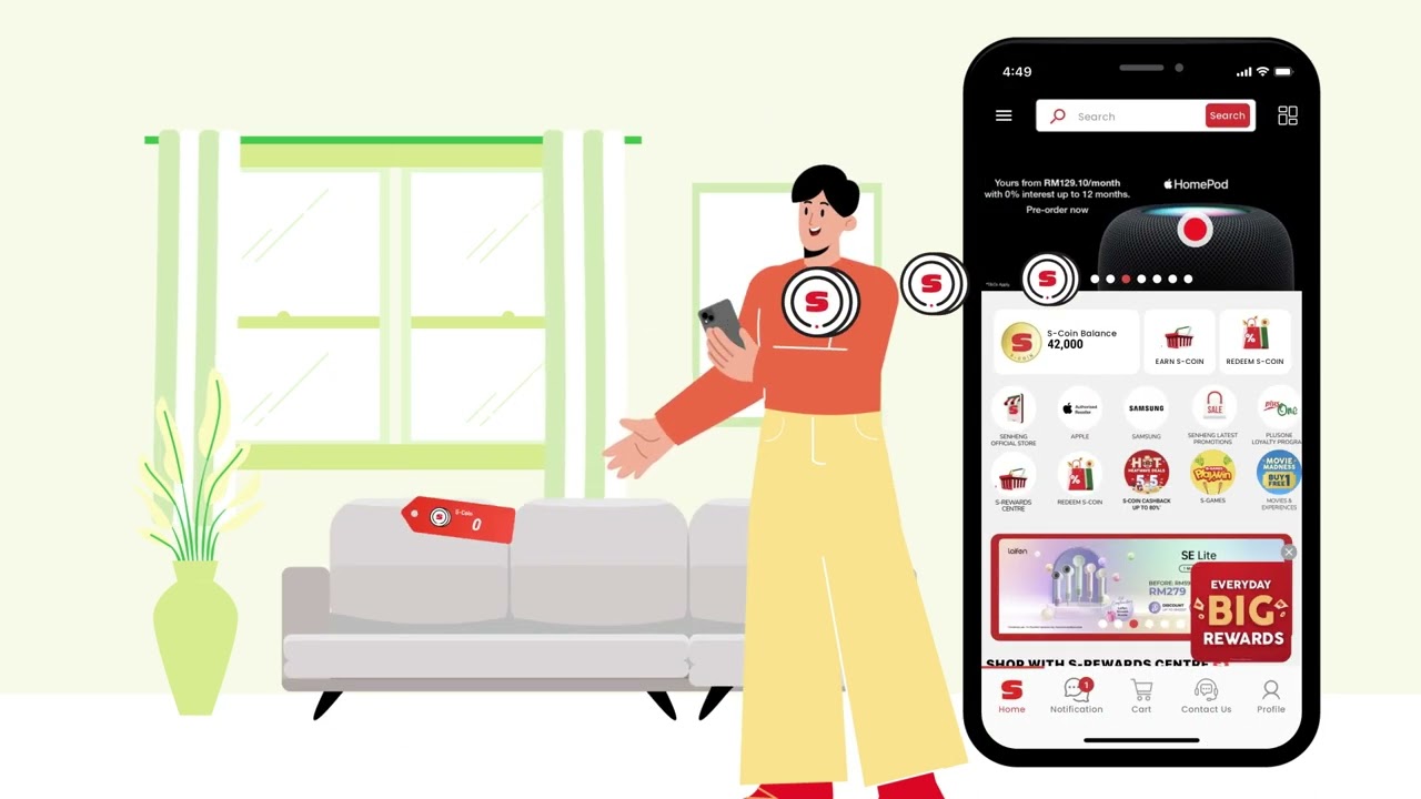 Save Big With S-Coin Cashback in Senheng App