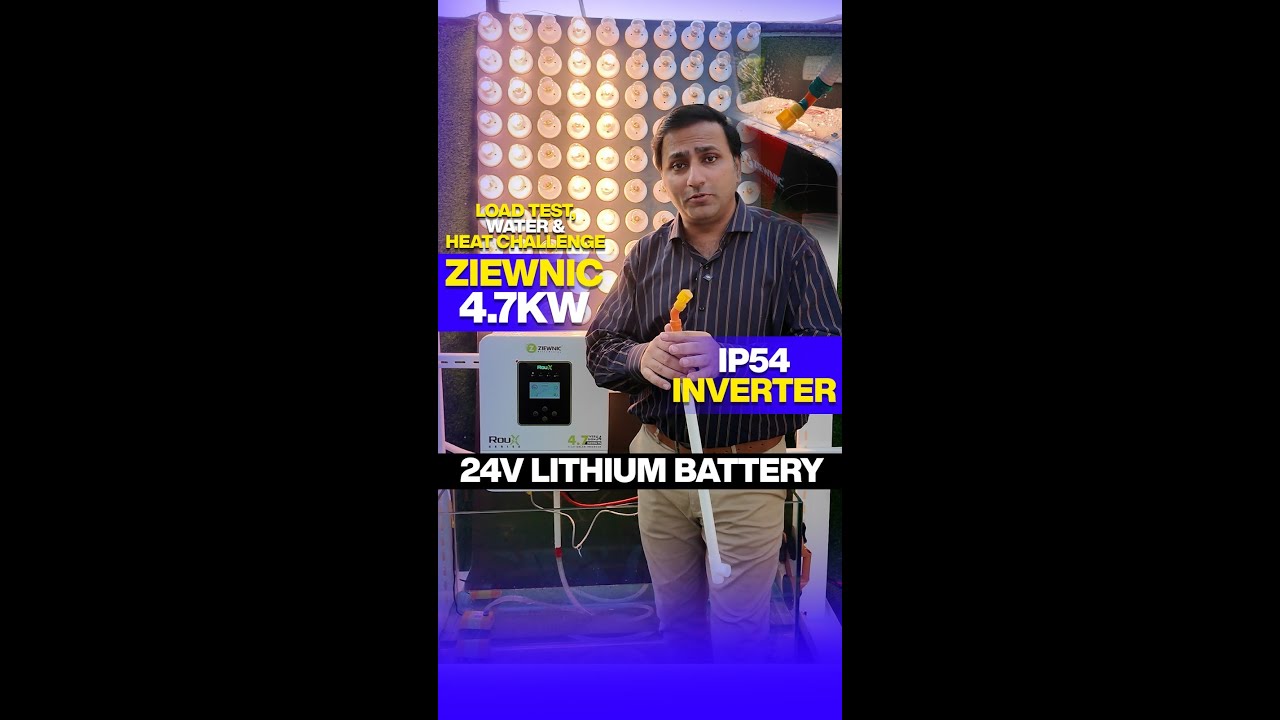 Ziewnic 4.7KW IP54 Inverter + 24V Lithium Battery | 24Hrs Extreme Load Test, Water & Heat Challenge