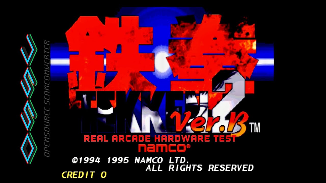 Tekken 2 Ver.B real arcade hardware OSSC test Namco system 11 HD 60 FPS