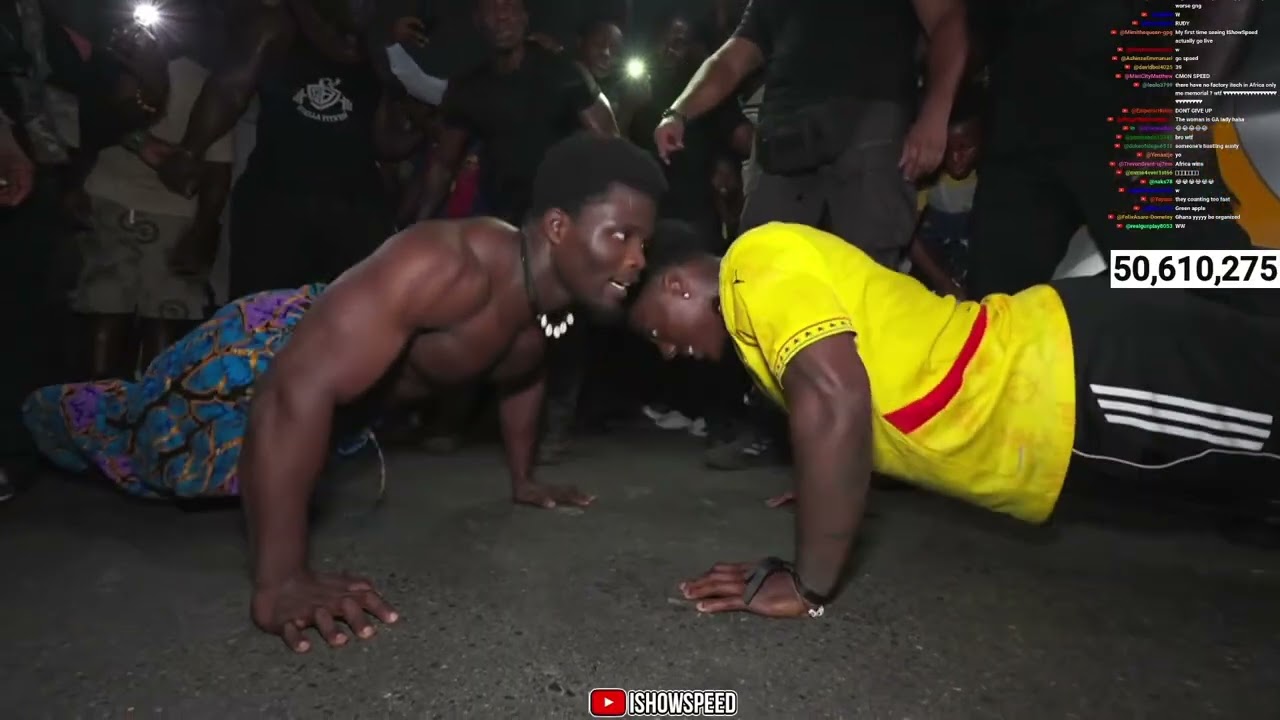 iShowSpeed vs The Strongest Man In Africa 🤯 (Push Up Battle)