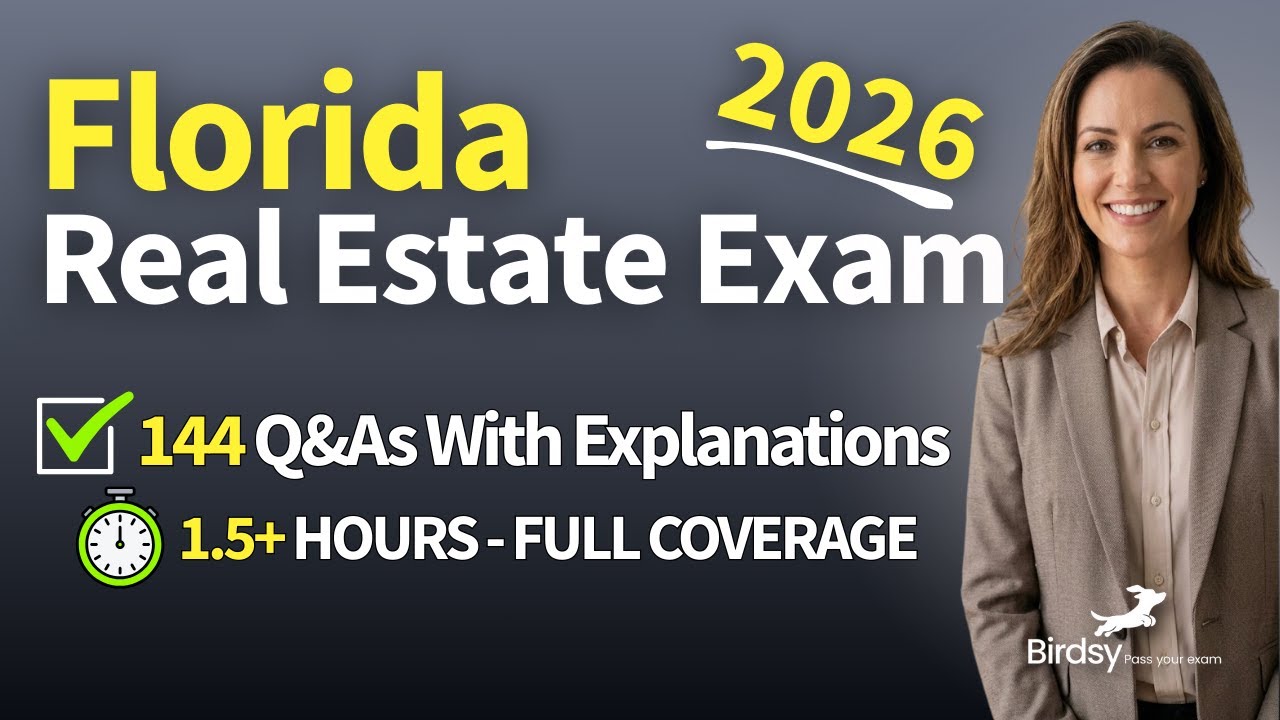 ✅ Pass the 2026 FLORIDA REAL ESTATE EXAM! Ultimate 1.5-Hour, 144-Question Test Prep