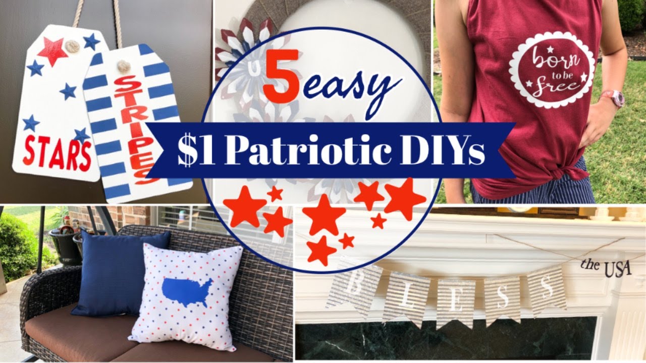 🇺🇸 DOLLAR TREE PATRIOTIC DIY IDEAS  + Cricut Maker
