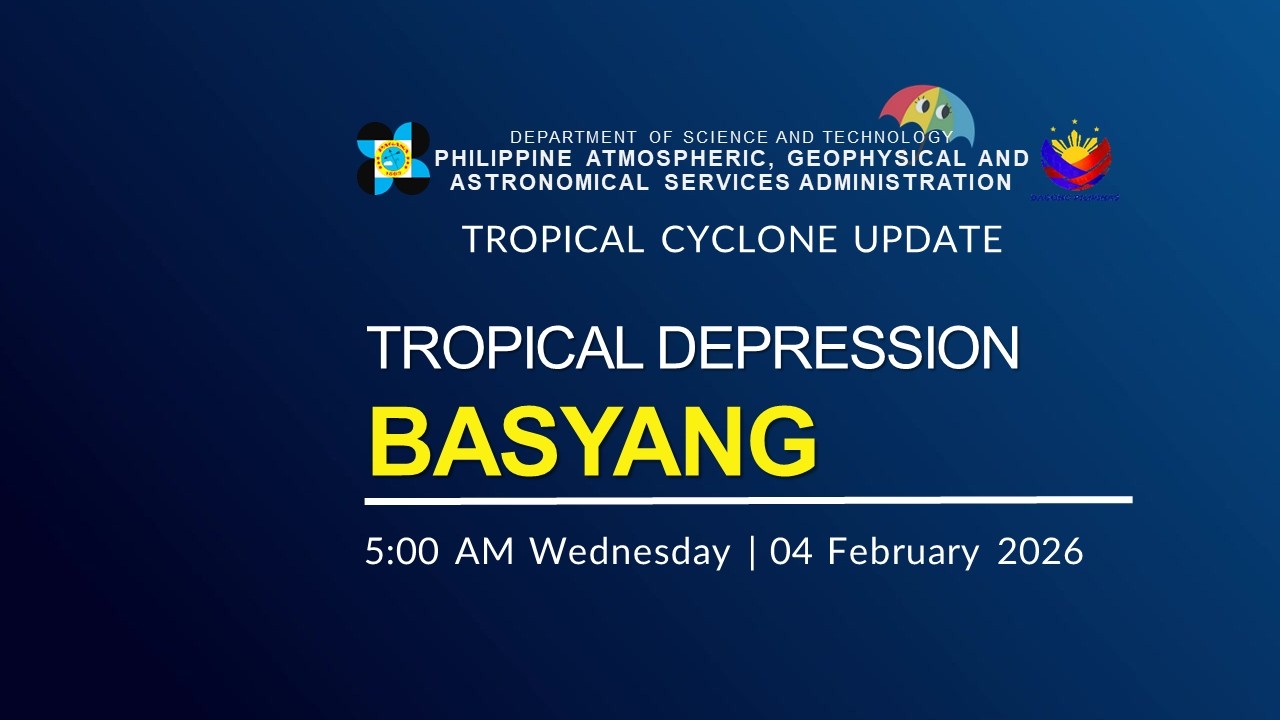 Press Briefing: Tropical Depresssion BASYANG issued at 5:00 AM | February 4, 2026 - Wednesday