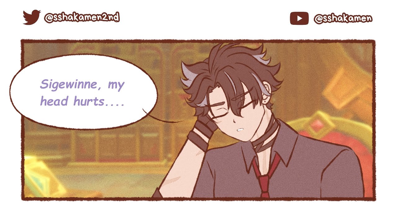 sigewinne's diagnosis (ft wriolette) [GENSHIN IMPACT - COMIC MEME]