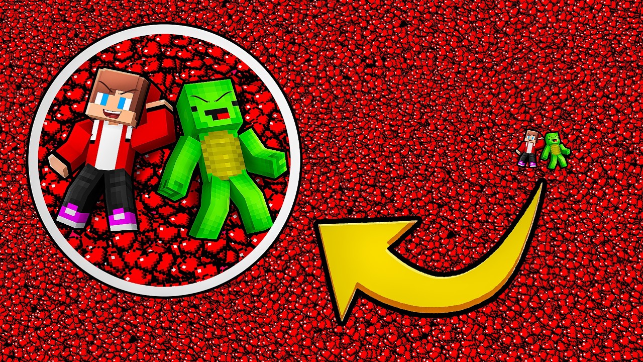 JJ and Mikey Got a MILLION HEARTS in Minecraft - Maizen