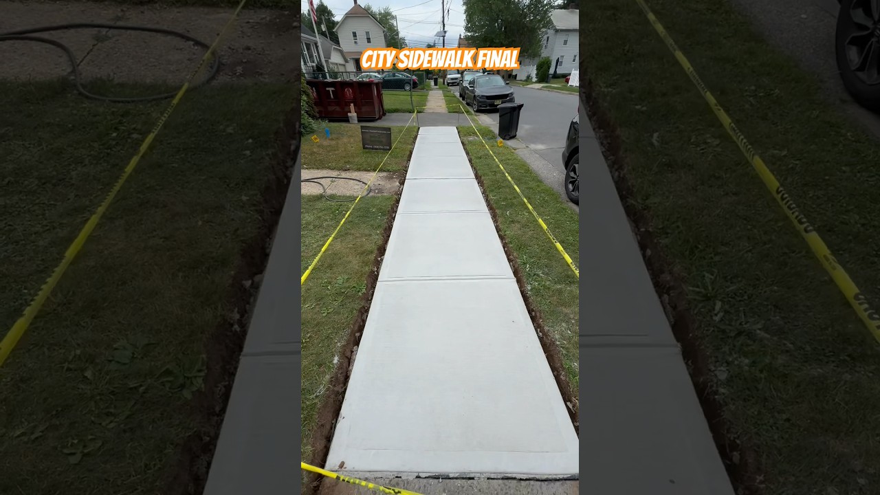 City Sidewalk Final #diy #construction #concrete #sidewalk #howto #stepbystep #bluecollar #trending