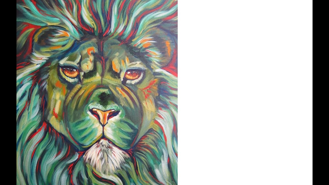 Lion | Acrylic painting wildlife tutorial | The Art Sherpa | TheArtSherpa