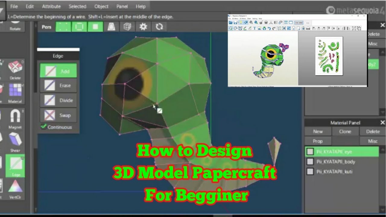 How To Design 3D Model Papercraft For Beginner | Cara Design Papercraft Model Untuk Pemula
