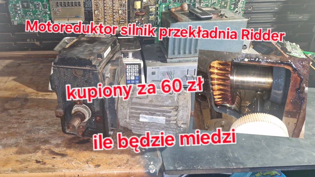 Zakup złomowy Motoreduktor silnik przekładnia Ridder da się na tym zarobić 