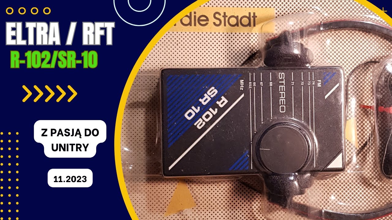 103 ELTRA/RFT R-102/SR-10 mały stereofoniczny odbiornik z głośnikiem #RFI #eltra