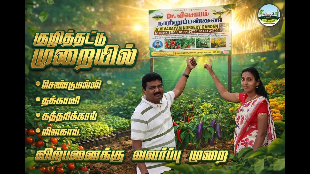 🟢குழித்தட்டு முறையில் 🍅தக்காளி 🌶️மிளகாய் 🍆கத்தரிக்காய், செண்டுமல்லி நாற்றுக்கள் உற்பத்தி☎️9381485813