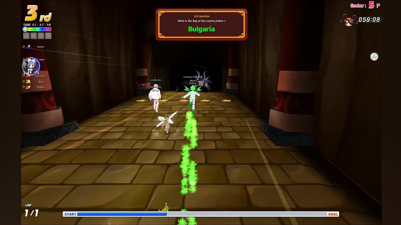 Tales Runner Gameplay 3(Flag Quiz and Styling and Stat-Boosting Characters Part 2)