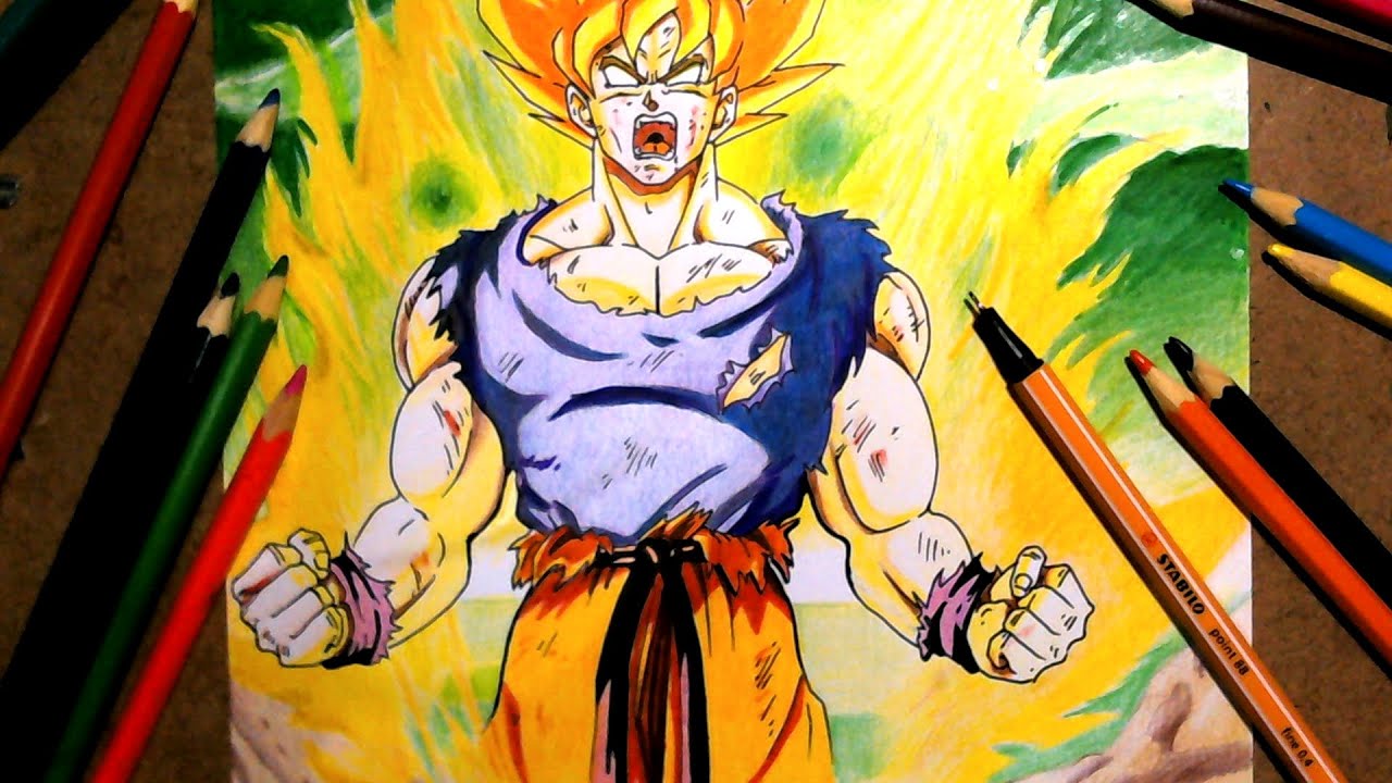 COMO DESENHAR O GOKU SUPER SAYAJIN Classico