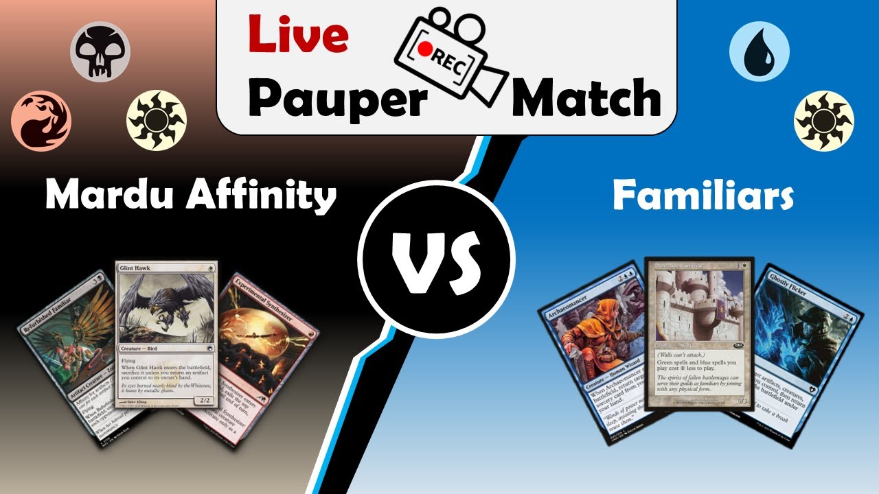 [Live Pauper Match] Mardu Affinity vs Familiars | Pauper MTG