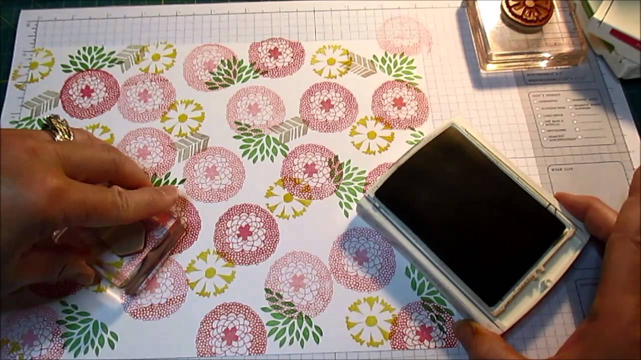 Stampin' Up! One Sheet Wonder Background Technique