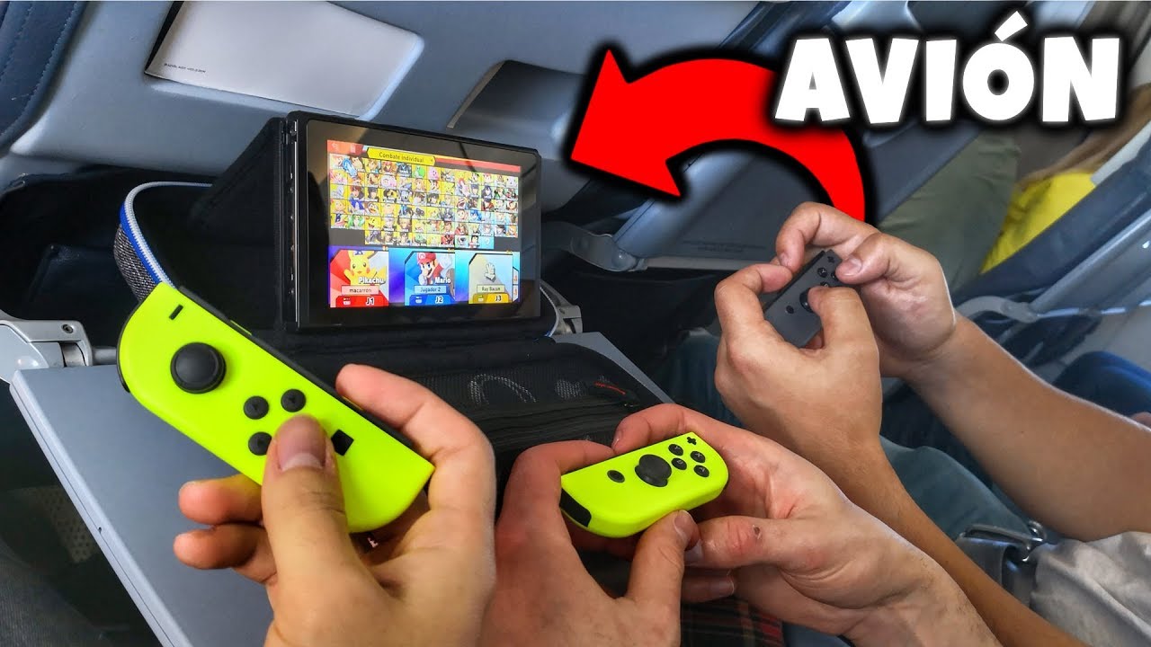 como es viajar con una nintendo switch 😎 JUEGO en un AVIÓN
