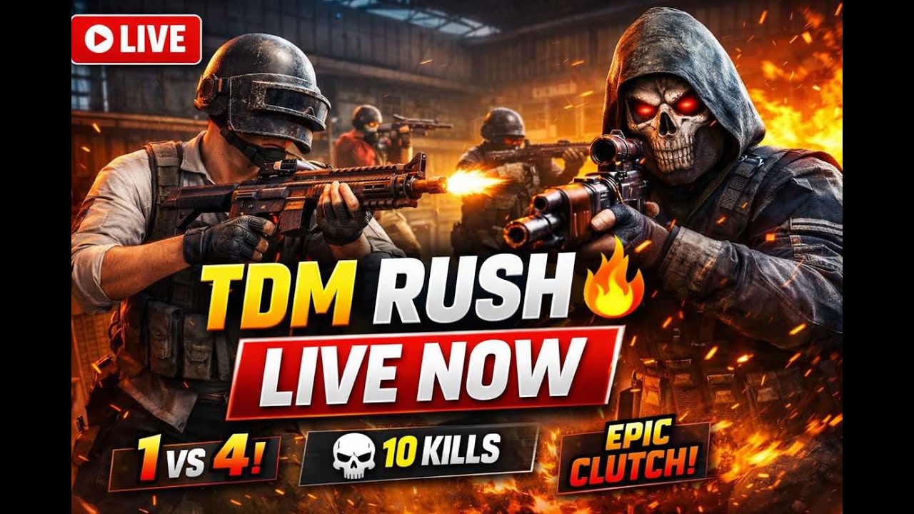 🔴 TDM Live | Rush Gameplay | 1v4 Clutch | Soldiminaty is Live