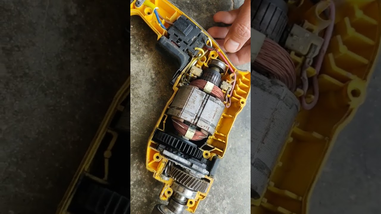 How to Repair The Drill Machine | DeWalt drill machine carbon brushes replacement