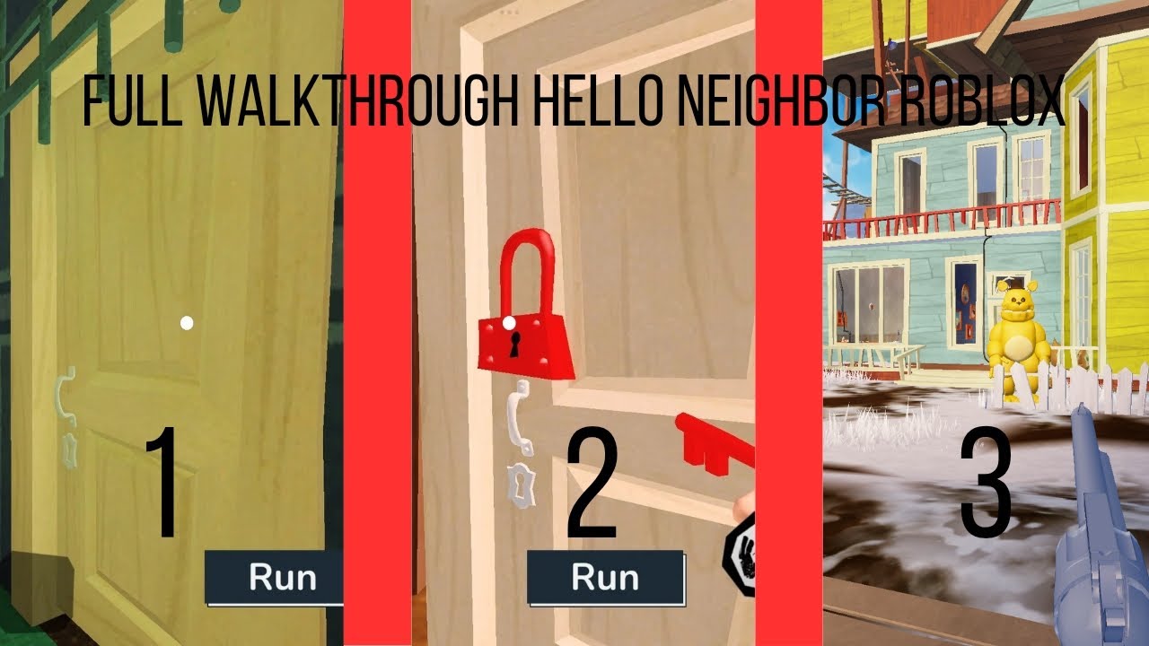 Roblox hello neighbor act 1,2,3 FULL walkthrough 