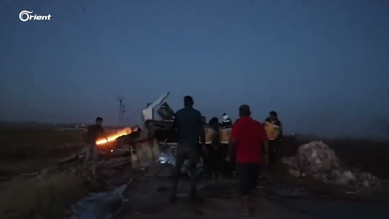 لحظة استهداف ميليشيا أسد لفريق الدفاع المدني قرب الأتارب ومقتل المتطوّع عبد الباسط عبد الخالق