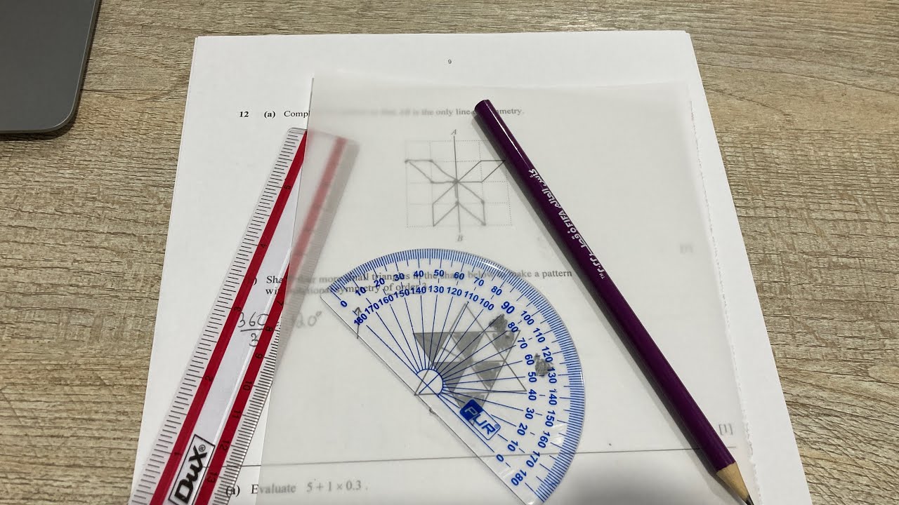 O level Math - Rotational symmetry with tracing paper an alternate method