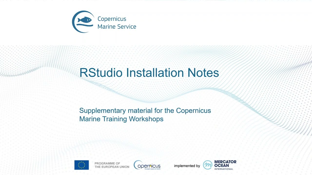 RStudio Installation Notes - Copernicus Marine Service