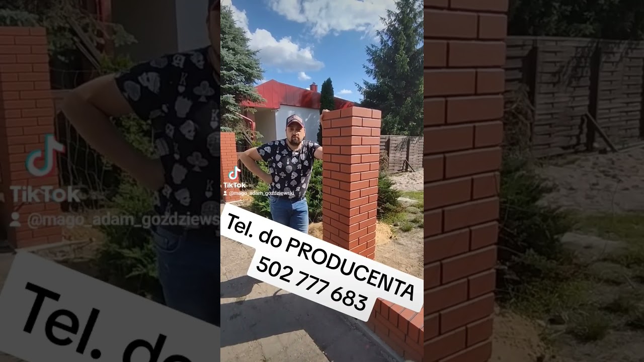 Imitacja cegły.